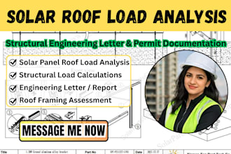 provide solar panel roof load analysis and structural engineering letter