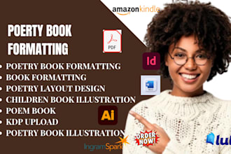 format, design poetry ebook, poem formatting, children story book illustration
