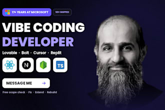 be your vibe coding developer to fix lovable, bolt, cursor, supabase apps