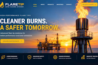 design wix flare tip website pilot ignition website industrial website