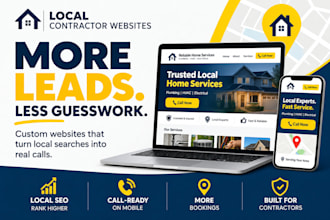 build an SEO optimized local lead generation website for contractors home servic