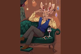 custom vrchat avatar, furry vrc character, anime 3d model for PC and quest