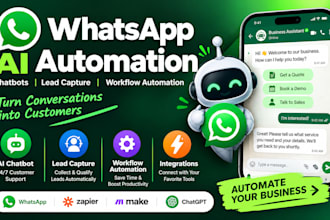 set up ai automation with whatsapp bots, lead capture, and workflow automation