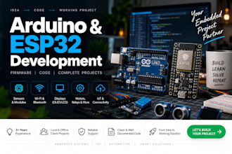 develop arduino and esp32 firmware, code, and projects