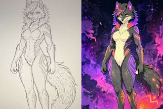 draw your furry oc fursona sfw or nsfw