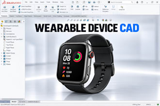 do wearable device cad smartwatch housing solidworks smart ring fitness tracker