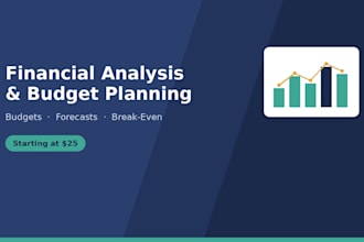 build financial models, budgets, and analysis in excel or sheets