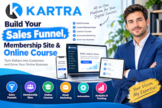 design kartra sales funnel, membership online course