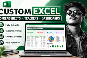 create custom excel spreadsheets, templates and trackers