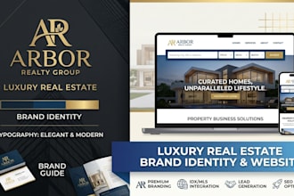 design luxury real estate brand identity and website for property business