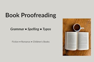 proofread your book for grammar and typos