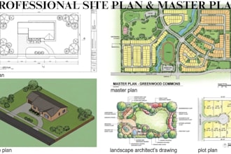 2d, 3d site plan, master plan, landscape architect, plot plan, lot subdivision