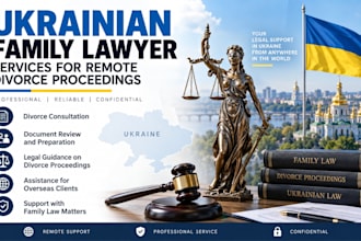 provide ukrainian family lawyer services for remote divorce proceedings