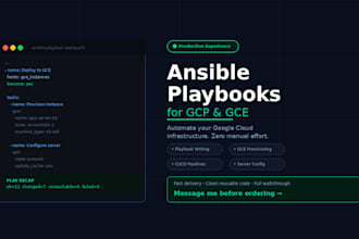 write ansible playbooks to automate gcp deployments and server configuration