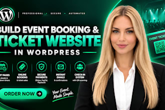 build event booking and ticket website in wordpress