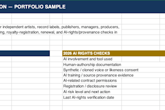 organize music catalog rights contracts and licensing records