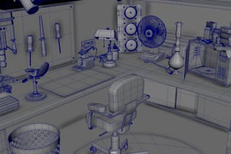 make detailed 3d model with uvs and pbr textures