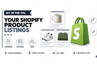 do professional shopify product upload or shopify product listing