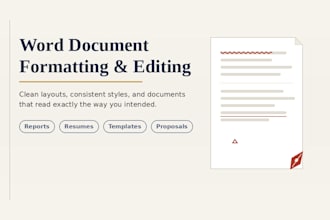 professionally format and edit your word document