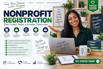register your nonprofit, 501c3, ein and prepare irs tax exemption documents