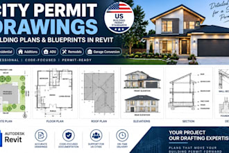 create city permit drawings, building plans and blueprints in revit