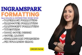 do manuscript formatting and cover adjustment for ingramspark