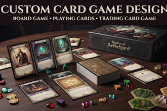 design custom card game and board game design with playing cards