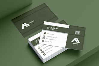 design a clean and professional modern business card
