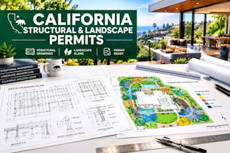 design california structural permit drawings home addition landscape deck fence