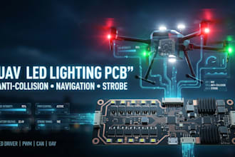 develop custom uav led light pcb, anti collision strobe, drone navigation system
