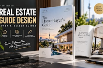 design real estate buyer seller guide, property brochure or booklet