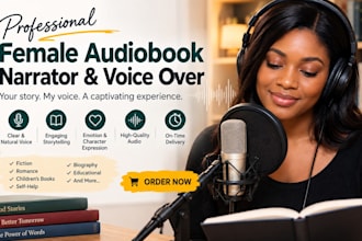 be your american voice narrator with fantacy novel voice over acx audiobook