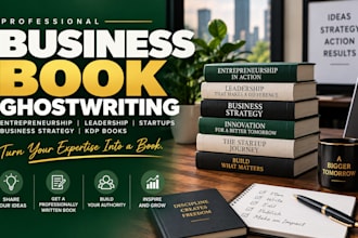ghostwrite your business, entrepreneurship, leadership or startup book