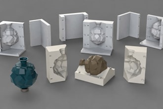 design ceramic mold slip casting mold plaster mold stl file in  solidworks