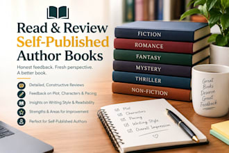 read and review self published author books