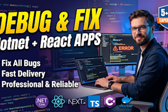 debug and fix dotnet and react applications
