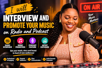 interview and promote your music on radio and podcast