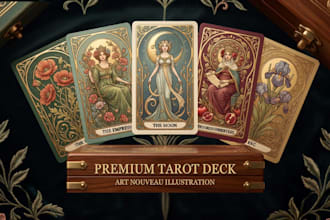 design custom tarot cards, oracle decks and spiritual card artwork