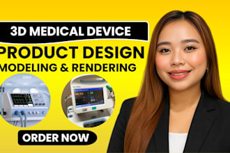 design 3d medical device, prototype cad rendering and medical modeling solidwork