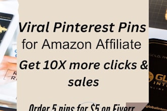 design 5 viral pinterest pins for amazon affiliate
