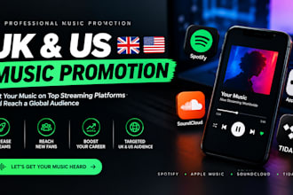 uk US apple music promotion spotify music promotion soundcloud music tidal music