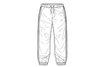 create  trouser technical pack and measurement sheet