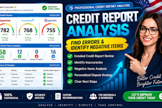 analyze your credit report and identify errors and negative items