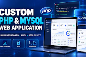 build a custom PHP mysql website or web application