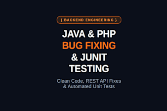 debug and fix PHP, java backend bugs, or write junit