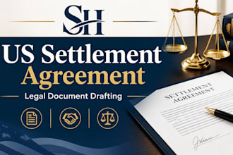 draft a US settlement agreement contract with release terms for legal disputes