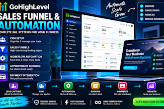 setup gohighlevel CRM sales funnel automation booking integration for coaches