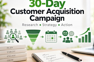 build a researched 30 day customer acquisition campaign