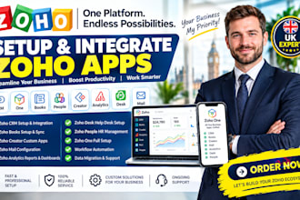 setup zoho CRM and zoho one workflow automation, zoho email campaigns, zoho desk