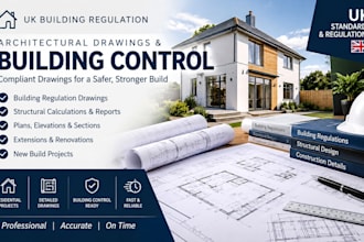 draw UK planning permission, building regulation and structural drawings
